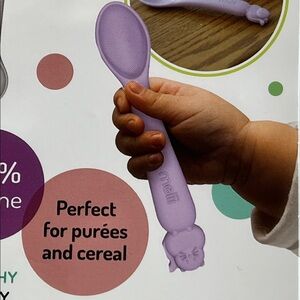 Silicone Animal Spoons Set Baby Spoons Unicorn Cat Dog NWT